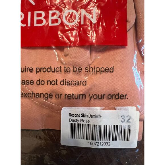 Ruby Ribbon Second Skin Sheer Demiette Dusty Rose Nwt Size 32 - Picture 3 of 5
